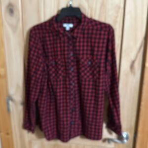 Croft & Barrow Men’s Flannel Plaid Checkered Button Up